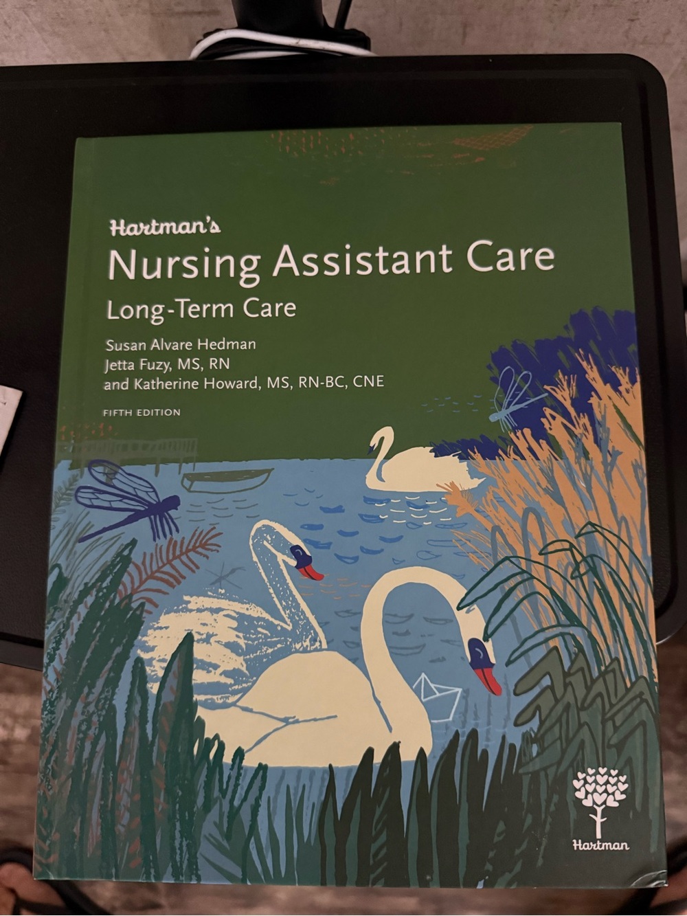 Harman Nursing Assistant Care Book — Green and Blue Illustrated Swan Cover